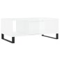 vidaXL Mesa de centro madera contrachapada blanco brillo 90x50x36,5 cm vidaXL Mesa de centro madera contrachapada blanco brillo 90x50x36,5 cm