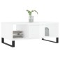 vidaXL Mesa de centro madera contrachapada blanco brillo 90x50x36,5 cm vidaXL Mesa de centro madera contrachapada blanco brillo 90x50x36,5 cm