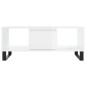 vidaXL Mesa de centro madera contrachapada blanco brillo 90x50x36,5 cm vidaXL Mesa de centro madera contrachapada blanco brillo 90x50x36,5 cm