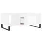 vidaXL Mesa de centro madera contrachapada blanco brillo 90x50x36,5 cm vidaXL Mesa de centro madera contrachapada blanco brillo 90x50x36,5 cm