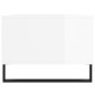vidaXL Mesa de centro madera contrachapada blanco brillo 90x50x36,5 cm vidaXL Mesa de centro madera contrachapada blanco brillo 90x50x36,5 cm