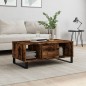 vidaXL Mesa de centro madera contrachapada roble ahumado 90x50x36,5 cm vidaXL Mesa de centro madera contrachapada roble ahumado 90x50x36,5 cm