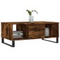vidaXL Mesa de centro madera contrachapada roble ahumado 90x50x36,5 cm vidaXL Mesa de centro madera contrachapada roble ahumado 90x50x36,5 cm