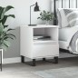vidaXL Mesita de noche madera contrachapada blanco 40x35x50 cm vidaXL Mesita de noche madera contrachapada blanco 40x35x50 cm