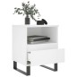 vidaXL Mesita de noche madera contrachapada blanco 40x35x50 cm vidaXL Mesita de noche madera contrachapada blanco 40x35x50 cm