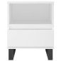vidaXL Mesita de noche madera contrachapada blanco 40x35x50 cm vidaXL Mesita de noche madera contrachapada blanco 40x35x50 cm