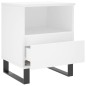 vidaXL Mesita de noche madera contrachapada blanco 40x35x50 cm vidaXL Mesita de noche madera contrachapada blanco 40x35x50 cm