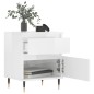 vidaXL Mesitas noche 2 uds madera ingeniería blanco brillo 40x35x50 cm vidaXL Mesitas noche 2 uds madera ingeniería blanco brillo 40x35x50 cm