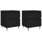 vidaXL Mesitas de noche 2 uds madera de ingeniería negro 40x35x50 cm vidaXL Mesitas de noche 2 uds madera de ingeniería negro 40x35x50 cm