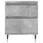 vidaXL Mesita de noche madera de ingeniería gris hormigón 40x35x50 cm