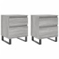 vidaXL Mesita de noche 2 uds madera ingeniería gris Sonoma 40x35x50 cm vidaXL Mesita de noche 2 uds madera ingeniería gris Sonoma 40x35x50 cm