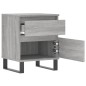 vidaXL Mesita de noche 2 uds madera ingeniería gris Sonoma 40x35x50 cm vidaXL Mesita de noche 2 uds madera ingeniería gris Sonoma 40x35x50 cm