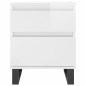 vidaXL Mesita de noche madera contrachapada blanco brillo 40x35x50 cm vidaXL Mesita de noche madera contrachapada blanco brillo 40x35x50 cm