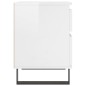 vidaXL Mesita de noche madera contrachapada blanco brillo 40x35x50 cm vidaXL Mesita de noche madera contrachapada blanco brillo 40x35x50 cm