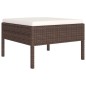 vidaXL Set muebles de jardín 7 pzas y cojines ratán sintético marrón