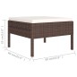 vidaXL Set muebles de jardín 7 pzas y cojines ratán sintético marrón