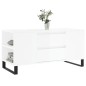 vidaXL Mesa de centro madera ingeniería blanco brillo 102x44,5x50 cm vidaXL Mesa de centro madera ingeniería blanco brillo 102x44,5x50 cm