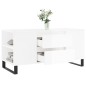 vidaXL Mesa de centro madera ingeniería blanco brillo 102x44,5x50 cm vidaXL Mesa de centro madera ingeniería blanco brillo 102x44,5x50 cm