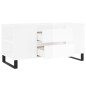 vidaXL Mesa de centro madera ingeniería blanco brillo 102x44,5x50 cm vidaXL Mesa de centro madera ingeniería blanco brillo 102x44,5x50 cm