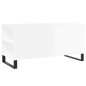 vidaXL Mesa de centro madera ingeniería blanco brillo 102x44,5x50 cm vidaXL Mesa de centro madera ingeniería blanco brillo 102x44,5x50 cm