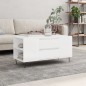 vidaXL Mesa de centro madera ingeniería blanco brillo 102x44,5x50 cm vidaXL Mesa de centro madera ingeniería blanco brillo 102x44,5x50 cm