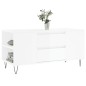 vidaXL Mesa de centro madera ingeniería blanco brillo 102x44,5x50 cm vidaXL Mesa de centro madera ingeniería blanco brillo 102x44,5x50 cm
