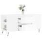 vidaXL Mesa de centro madera ingeniería blanco brillo 102x44,5x50 cm vidaXL Mesa de centro madera ingeniería blanco brillo 102x44,5x50 cm