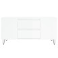 vidaXL Mesa de centro madera ingeniería blanco brillo 102x44,5x50 cm vidaXL Mesa de centro madera ingeniería blanco brillo 102x44,5x50 cm