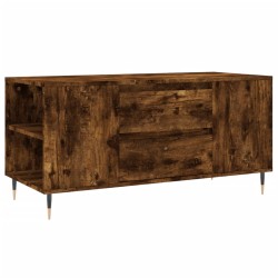 vidaXL Mesa de centro madera ingeniería roble ahumado 102x44,5x50 cm