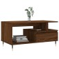vidaXL Mesa de centro madera contrachapada roble marrón 90x49x45 cm vidaXL Mesa de centro madera contrachapada roble marrón 90x49x45 cm