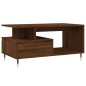 vidaXL Mesa de centro madera contrachapada roble marrón 90x49x45 cm vidaXL Mesa de centro madera contrachapada roble marrón 90x49x45 cm