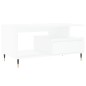 vidaXL Mesa de centro madera contrachapada blanca 90x49x45 cm