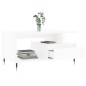vidaXL Mesa de centro madera contrachapada blanca 90x49x45 cm