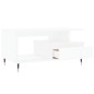 vidaXL Mesa de centro madera contrachapada blanca 90x49x45 cm