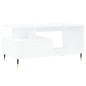 vidaXL Mesa de centro madera contrachapada blanca 90x49x45 cm
