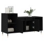 vidaXL Mueble para TV madera contrachapada negro 100x35x55 cm
