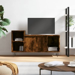 vidaXL Mueble para TV madera contrachapada roble ahumado 100x35x55 cm