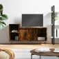 vidaXL Mueble para TV madera contrachapada roble ahumado 100x35x55 cm