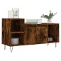 vidaXL Mueble para TV madera contrachapada roble ahumado 100x35x55 cm