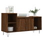 vidaXL Mueble para TV madera contrachapada marrón roble 100x35x55 cm vidaXL Mueble para TV madera contrachapada marrón roble 100x35x55 cm