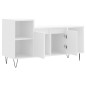 vidaXL Mueble para TV madera contrachapada blanco 100x35x55 cm