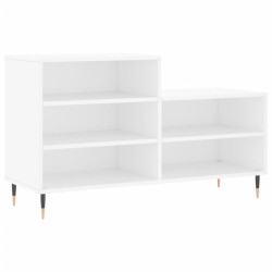 vidaXL Mueble zapatero madera contrachapada blanco 102x36x60 cm