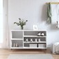 vidaXL Mueble zapatero madera contrachapada blanco 102x36x60 cm vidaXL Mueble zapatero madera contrachapada blanco 102x36x60 cm