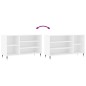 vidaXL Mueble zapatero madera contrachapada blanco 102x36x60 cm vidaXL Mueble zapatero madera contrachapada blanco 102x36x60 cm