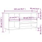 vidaXL Mueble zapatero madera contrachapada gris Sonoma 102x36x60 cm vidaXL Mueble zapatero madera contrachapada gris Sonoma 102x36x60 cm