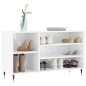 vidaXL Mueble zapatero madera contrachapada blanco brillo 102x36x60 cm vidaXL Mueble zapatero madera contrachapada blanco brillo 102x36x60 cm