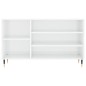 vidaXL Mueble zapatero madera contrachapada blanco brillo 102x36x60 cm vidaXL Mueble zapatero madera contrachapada blanco brillo 102x36x60 cm