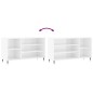 vidaXL Mueble zapatero madera contrachapada blanco brillo 102x36x60 cm vidaXL Mueble zapatero madera contrachapada blanco brillo 102x36x60 cm