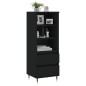 vidaXL Aparador alto madera contrachapada negro 40x36x110 cm