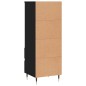 vidaXL Aparador alto madera contrachapada negro 40x36x110 cm